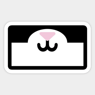 Tuxedo Kitty Mask Sticker